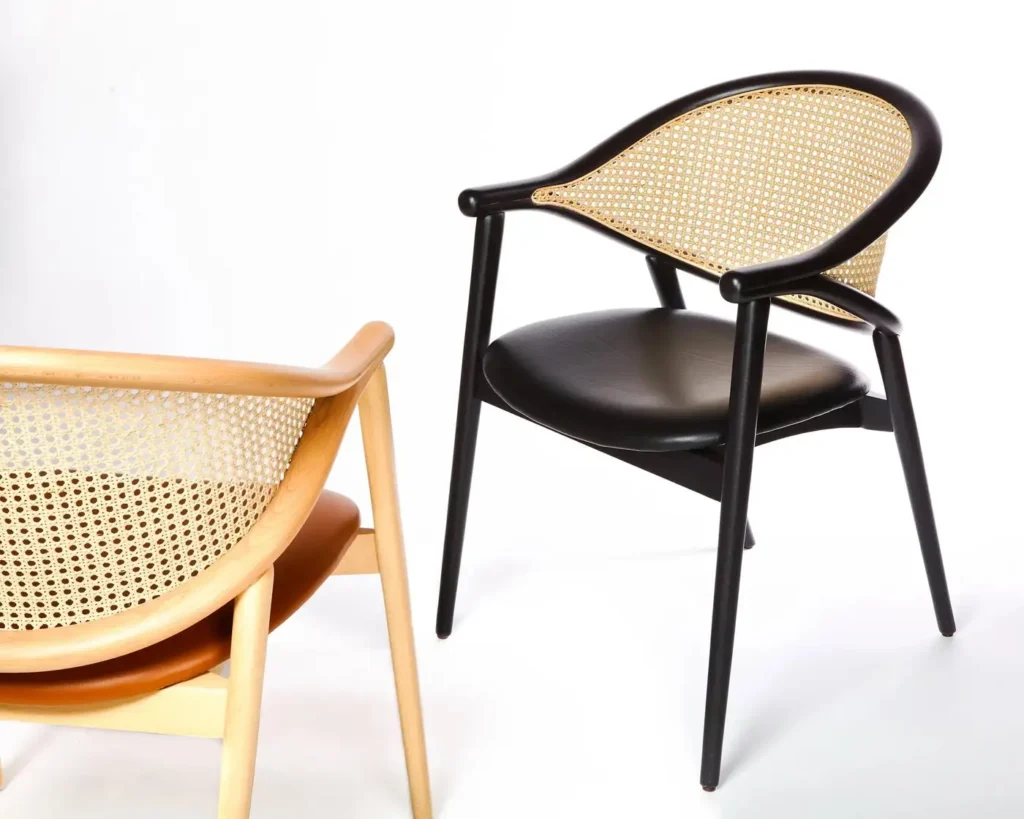 Bent Rattan Dining Chair