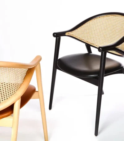 Bent Rattan Dining Chair