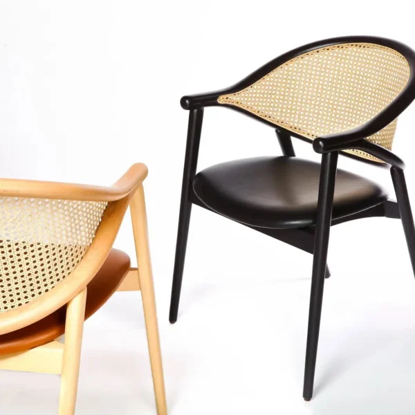 Bent Rattan Dining Chair