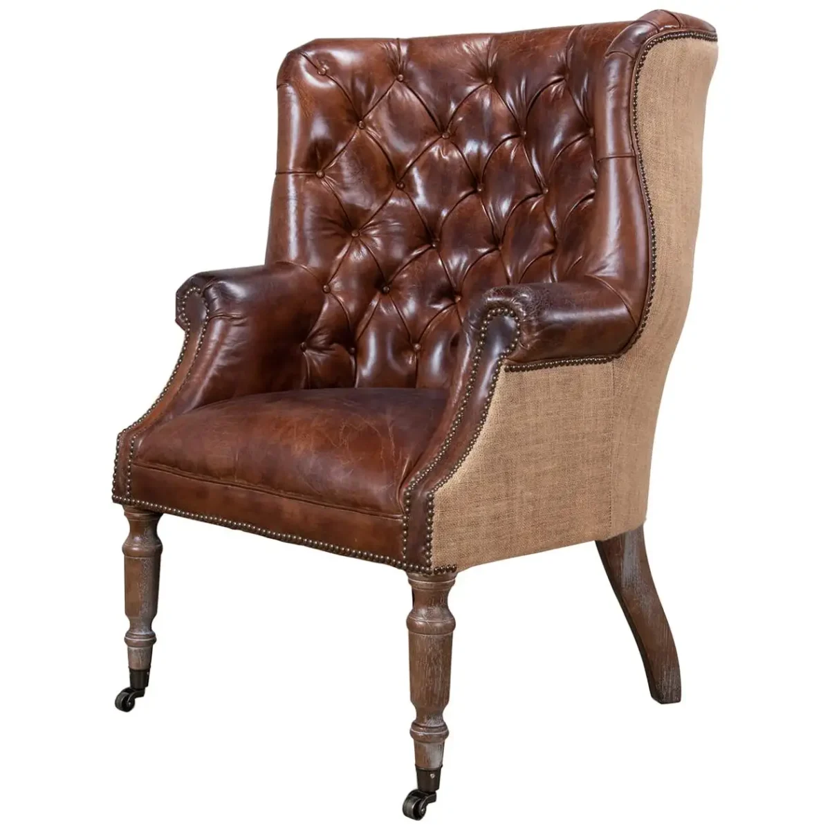 Barrel Back Jute Wingchair