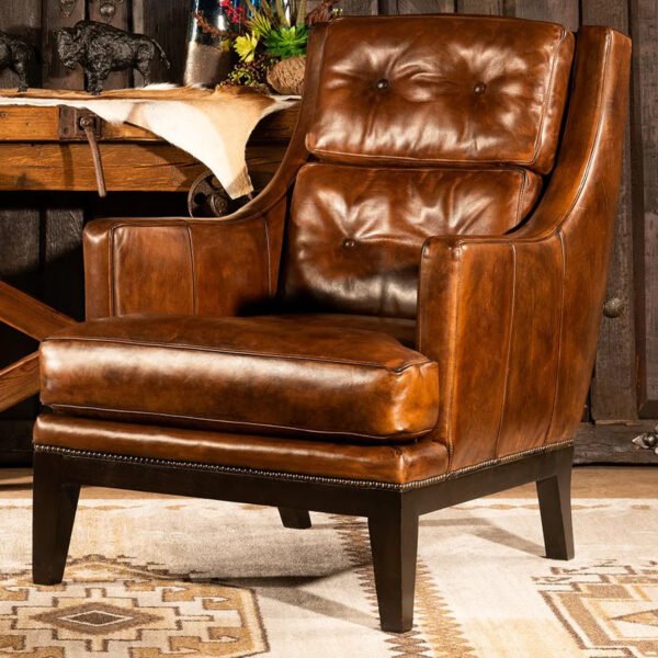 Hasselback Leather Lounge Chair