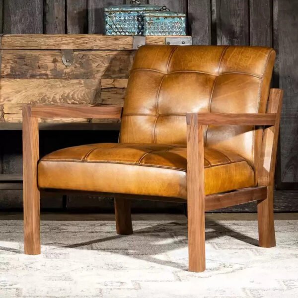 Western-Leather-Accent-chair