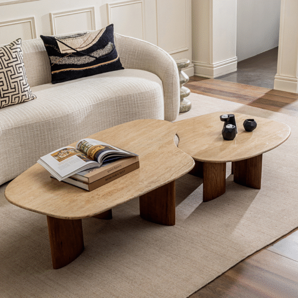 Travertine Duo Nesting Tables